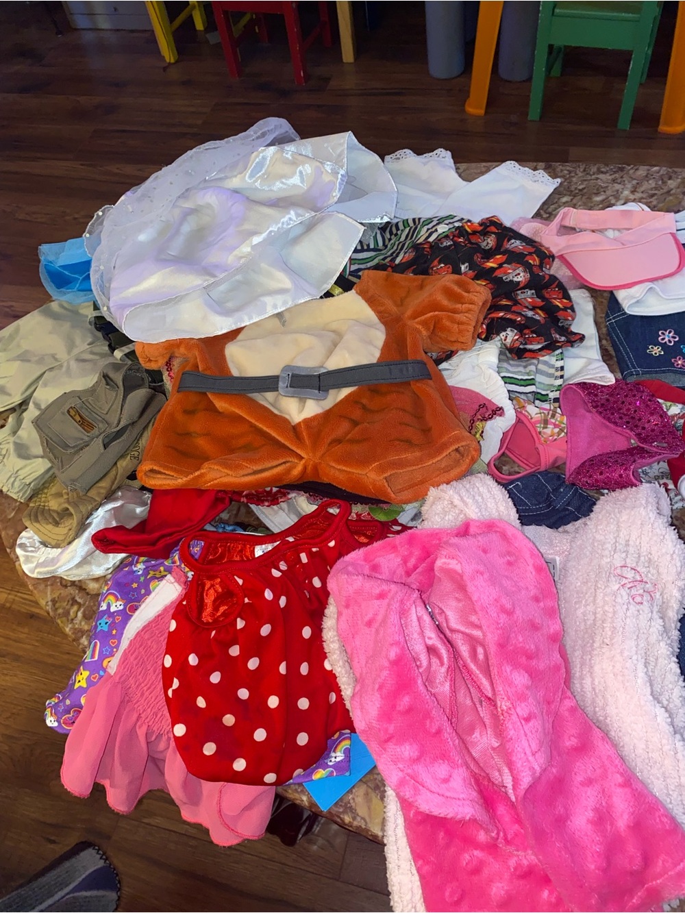 Mixed Y2K build a bear Clothing Lot with Pink, Red, Orange Pieces